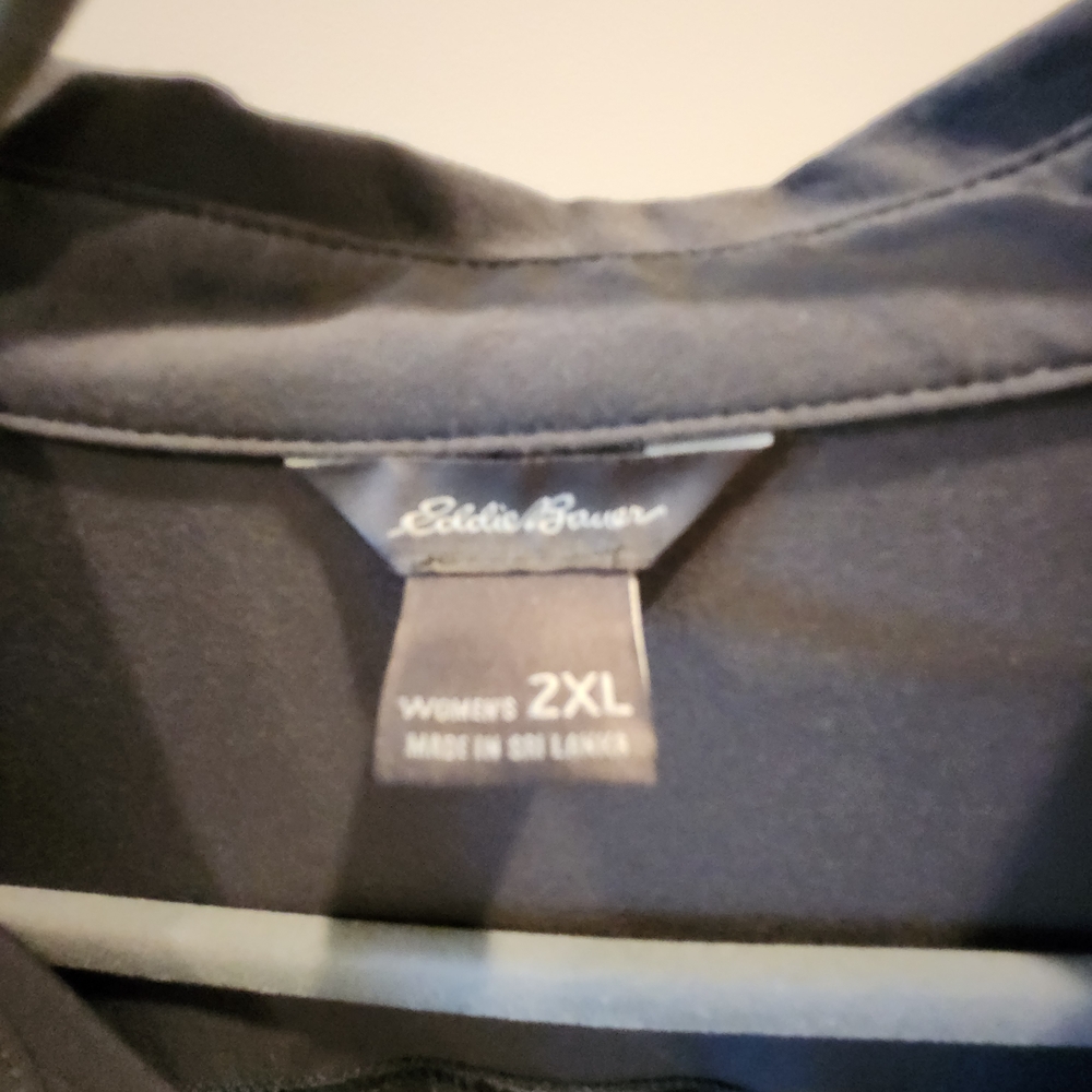 🌺 Eddie Bauer Dark Gray Belted Jumpsuit – Size 2XL Plus - Picture 3 of 10
